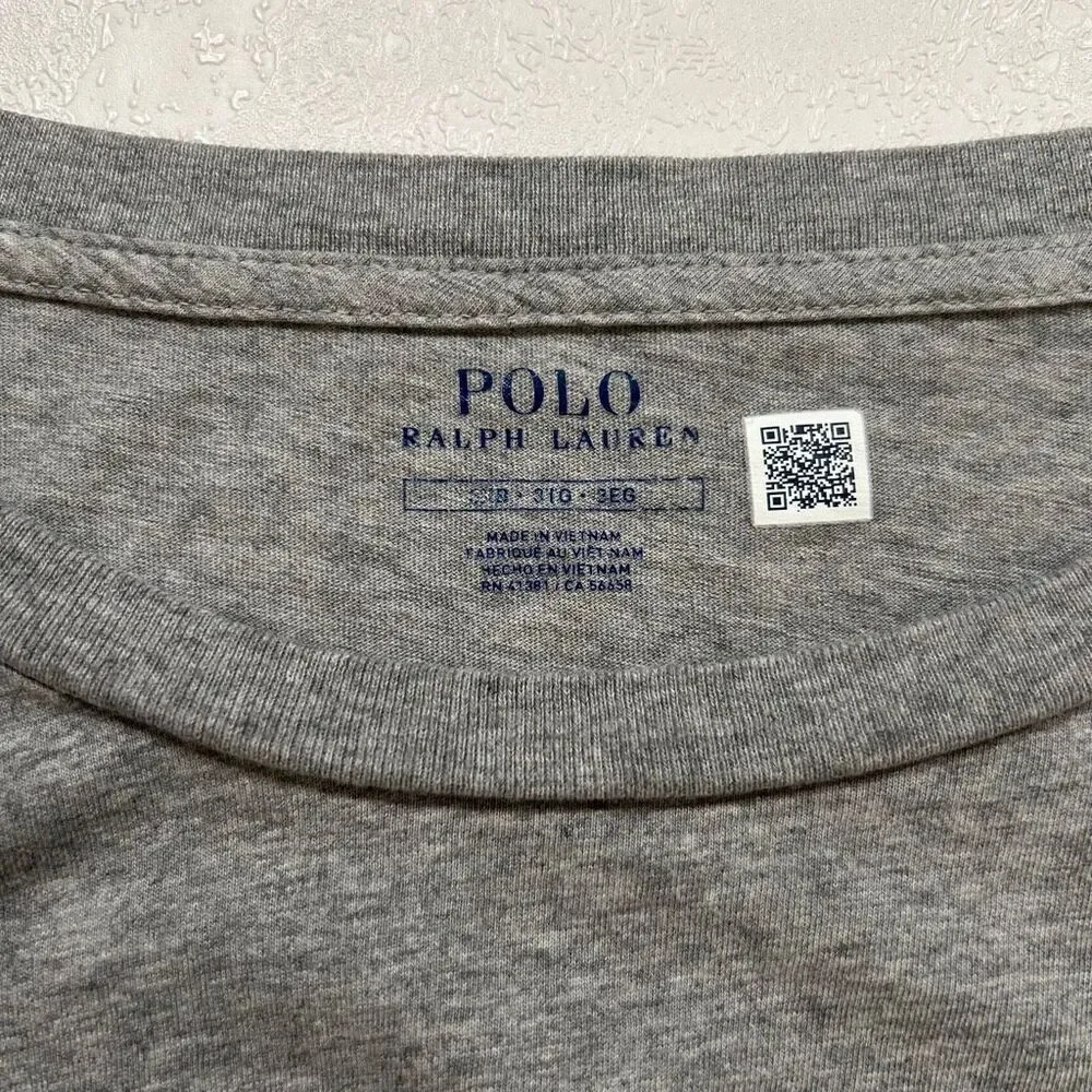 Polo Ralph Lauren 3XB Gray Big Pony T-Shirt – Big & Tall Graphic Tee #3 Sleeve